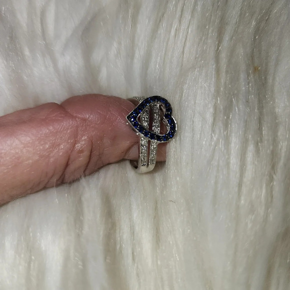 Vintage white gold and sapphire ring.7 - Picture 4 of 10